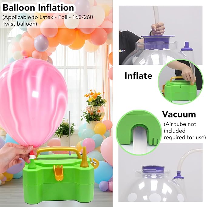 3-in-1 Balloon Electric Inflation & Vacuum Electric Pump | Fast - Image 6