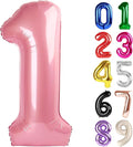 1 Balloon - Pastel Pink Birthday Number Balloons, 40 Inch Decorations | Pastel by ALPHADELTAPI