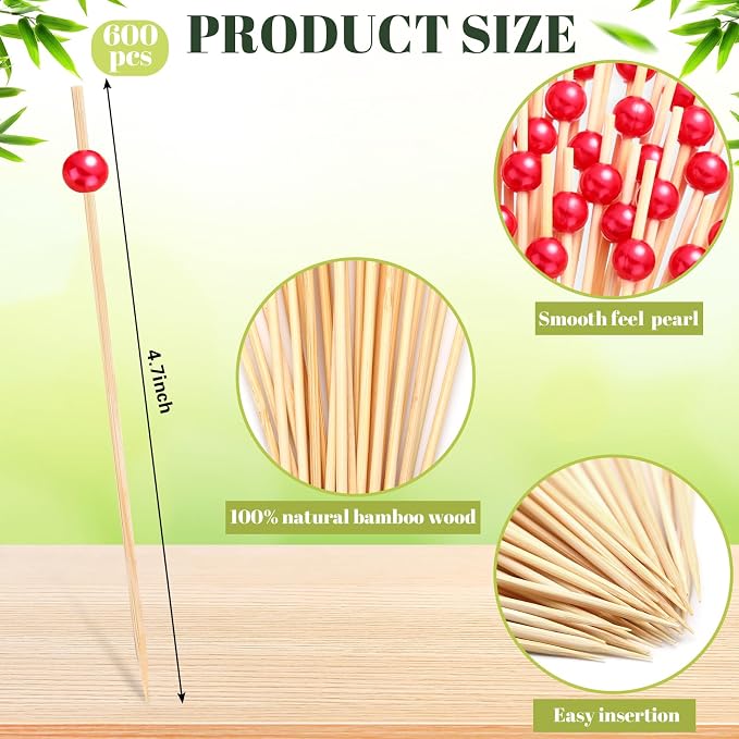 Reallnaive Cocktail Pick Pearl Fancy Toothpick - Image 2