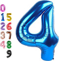 Number Balloons Blue 4 Balloon 40 inch by Enyeopd