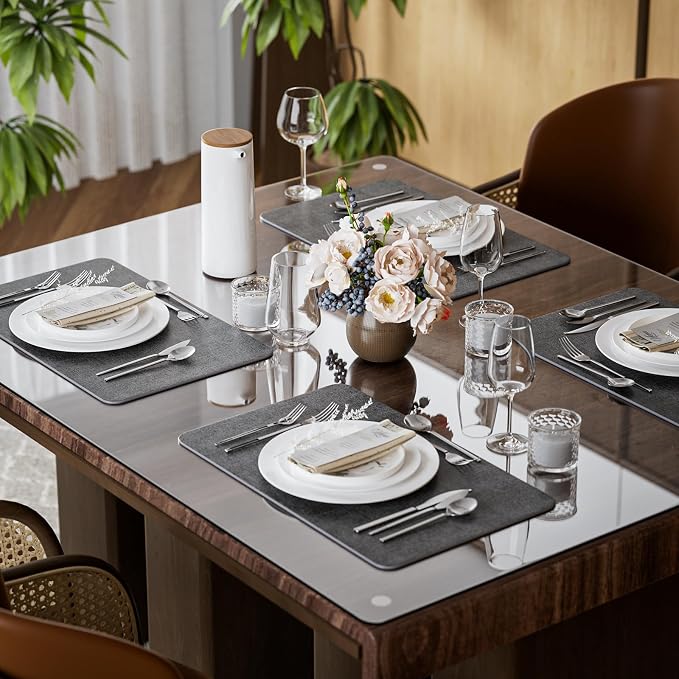 Aofmee Faux Leather Placemats Set of 6 - Image 2