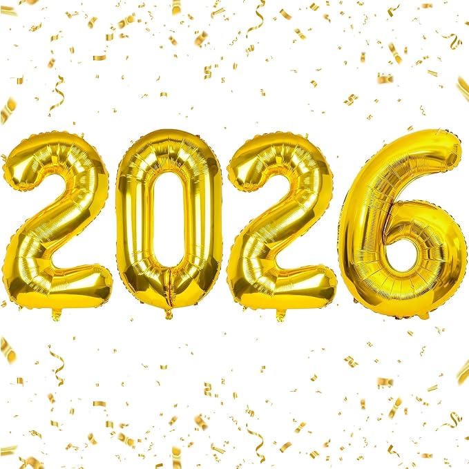 40 Inch Gold Foil Number Balloons by Yixiang