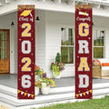 Graduation Decorations 2026 GRAD Banner Maroon Porch Door Sign Welcome Banner by Labrostar