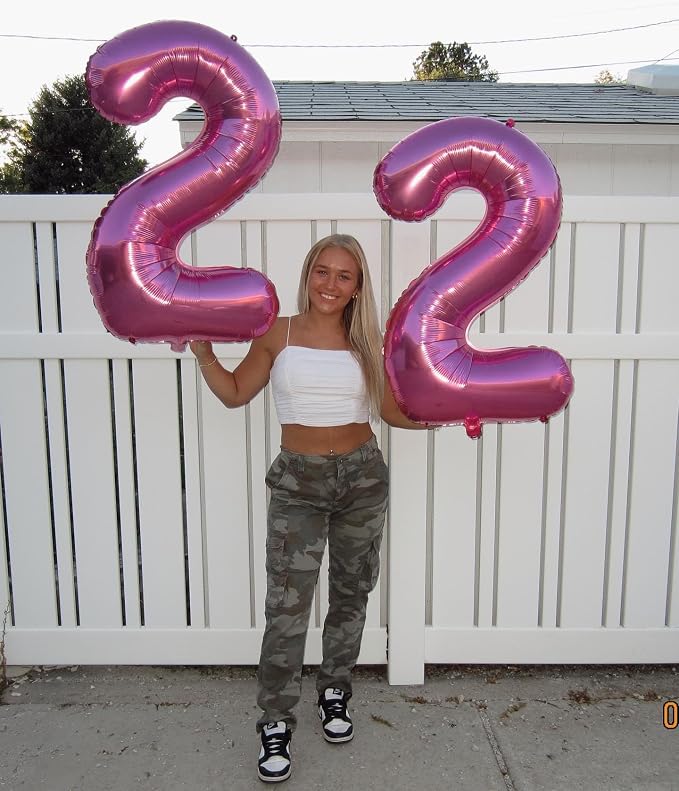 40 Inch Pink Number 8 Balloon Birthday Party Decorations - Image 7