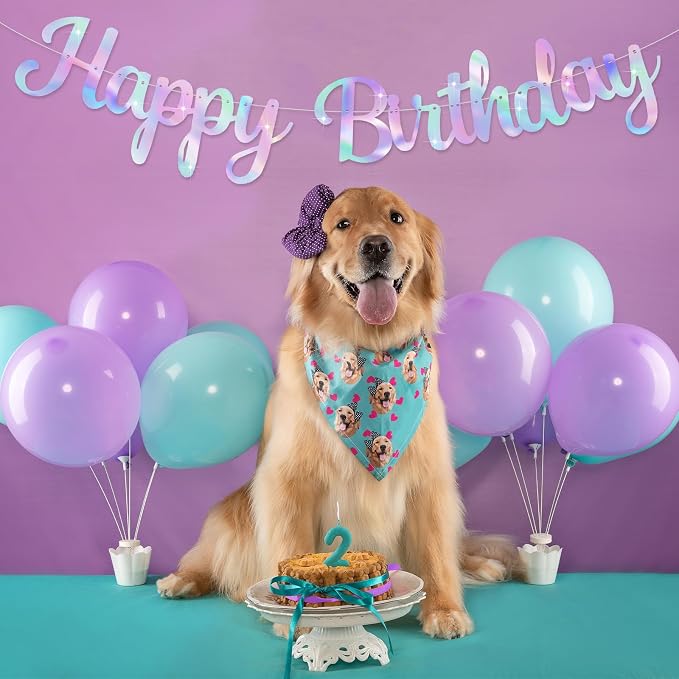 Iridescent Happy Birthday Banner - Image 5