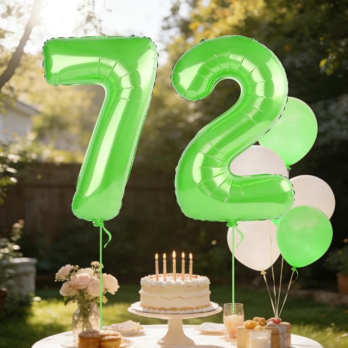 40 Inch Number 72 Balloons for 72nd Birthday Party Decorations, 0-100 Fruit - Image 3