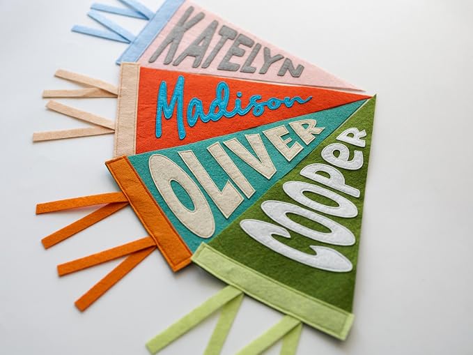 Personalized Name Pennant, Custom Felt Wall Decor - Image 7