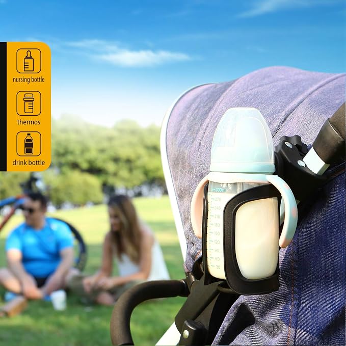 Pack of 2 Stroller Cup Holders, Universal Drinks Holder - Image 4