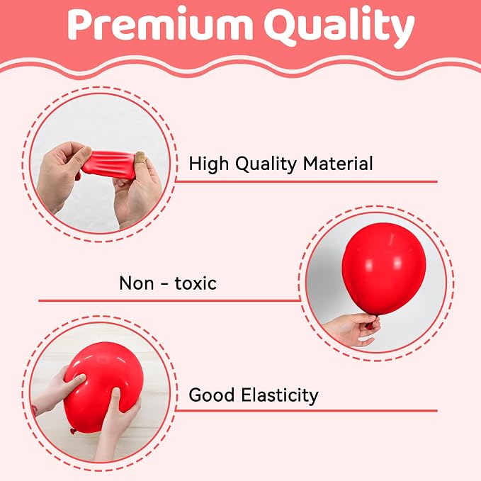 Red Blue Gold Balloons, 12inch Red And Blue Balloons - Image 3
