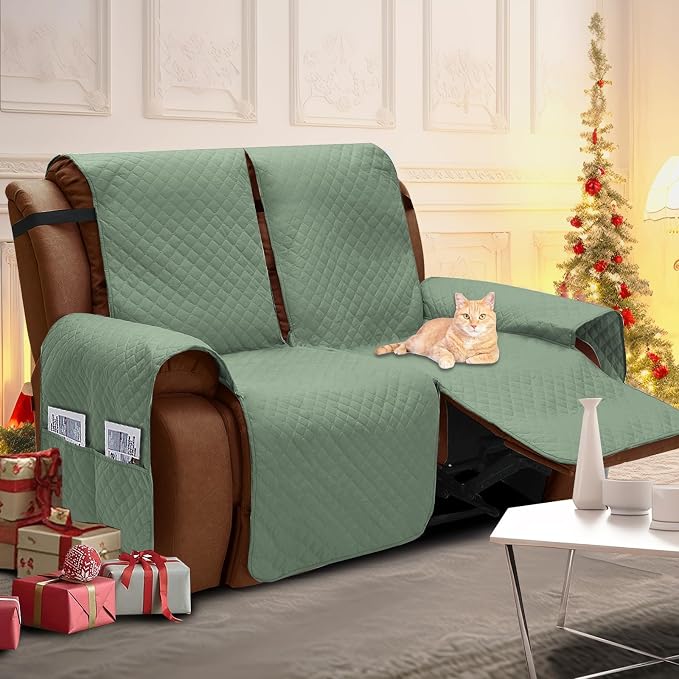 XINEAGE Water Resistant Recliner Cover, 2 Seat Loveseat Covers - Image 2