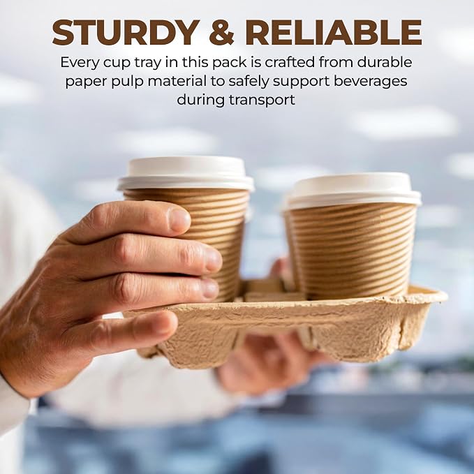 4 Cup Holders Drink Carrier 8-32 oz | 25 Cup Holder Tray Drink Carrier - Image 7
