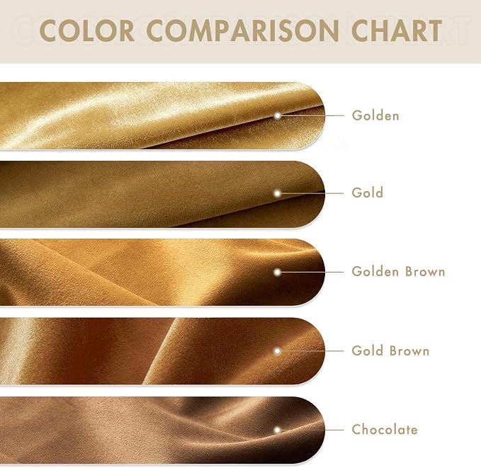 MIULEE Velvet Curtains Golden 52 x 96 Inch Length Set of 2 | Grommet Drapes - Image 7