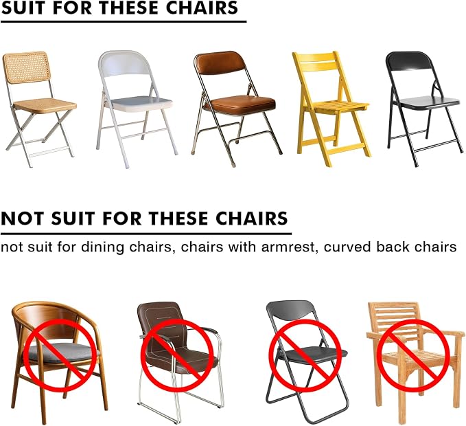 Fixwal 36 Pcs Black Folding Chair Covers Spandex Stretch Slipcover | Spandex - Image 4