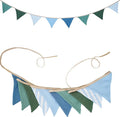 2Pcs Triangle Bunting Flag No-DIY Cotton Fabric Garland Reusable Party Banner by DIAKOPES
