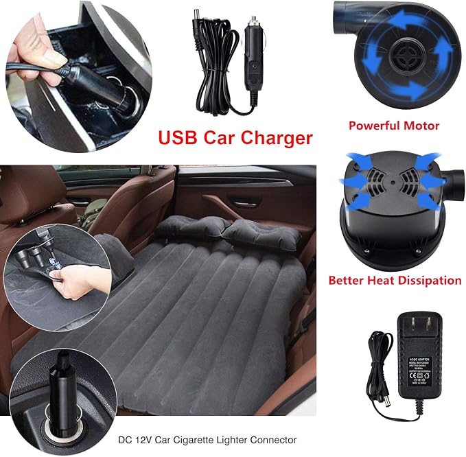Air Pump Air Mattress Pump for Inflatables Blow up Pool Raft Bed Boat Toy - Image 3