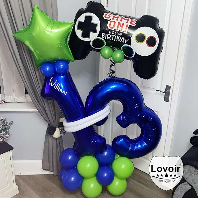 Navy Blue 13 Number Balloons, 40 Inch Giant Number 13 Balloons Foil Mylar - Image 3