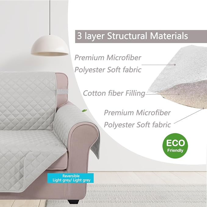 U-NICE HOME Large Sofa Cover Reversible Couch Cover - Image 4