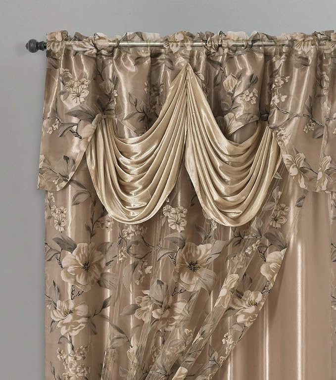 GOHD Roman Romance. Burnt-Out Printed Organza Window Curtain Panel Drape - Image 7