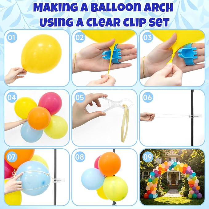 Balloon Arch Clips Set, for Party Backdrop | All-in-one DIY Balloon Arch Kit - Image 3