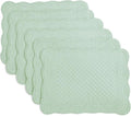 HOMBYS Quilted Placemats Set of 6 Washable-13x18 inches Rectangular Placemats by HOMBYS