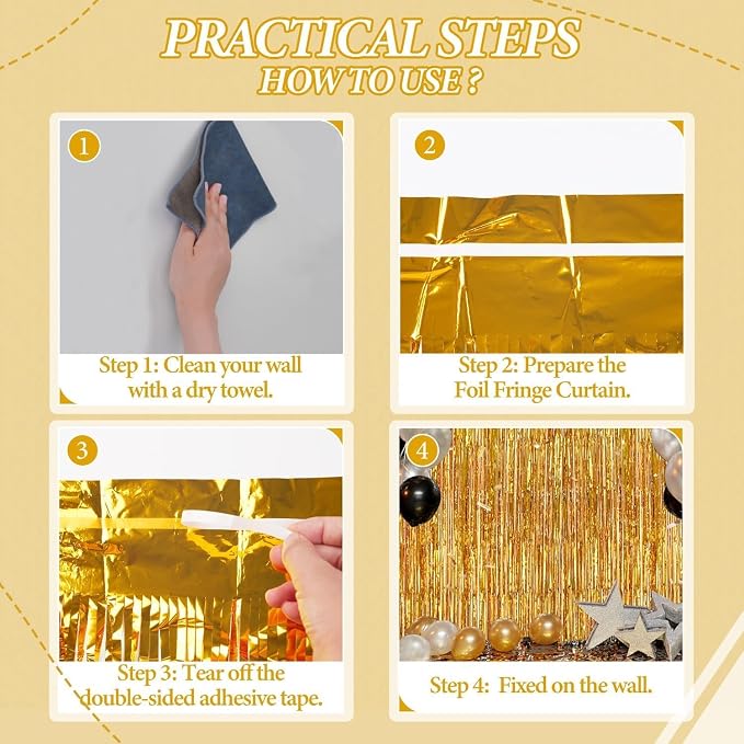 DECOCKRAT 2 Pack Foil Fringe Backdrop - Image 3
