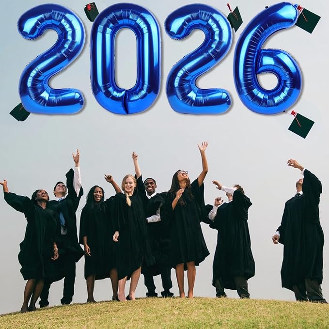 2026 Balloon Numbers Party Decorations, 40In Dark Blue Balloons | Eye-catching - Image 4