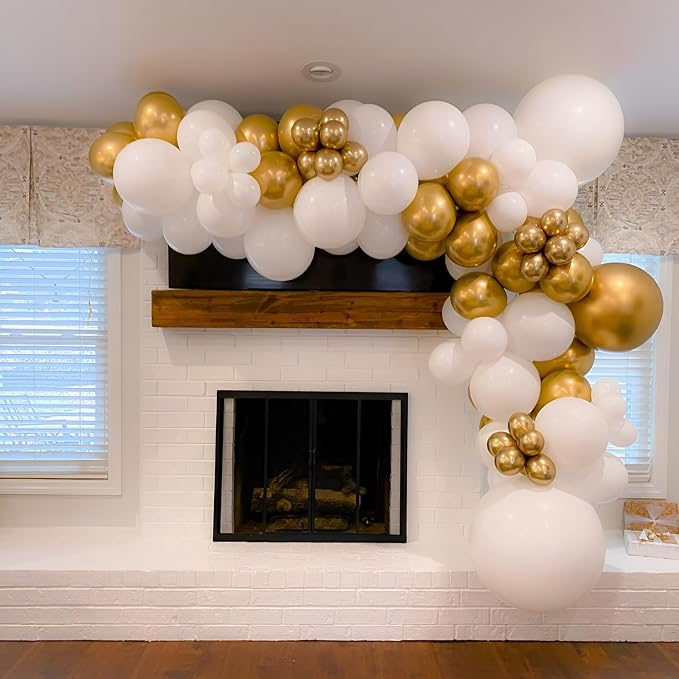 Voircoloria 90pcs White Balloons Garland Arch Kit, 18 12 10 5 Inch | - Image 8
