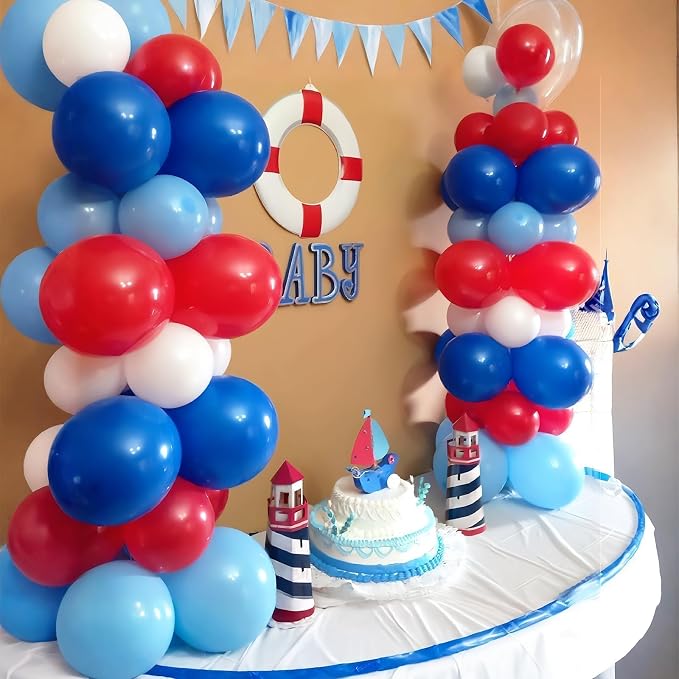 Red White and Blue Balloons 60pcs, 4th of July Patriotic Balloons Red Dark - Image 7