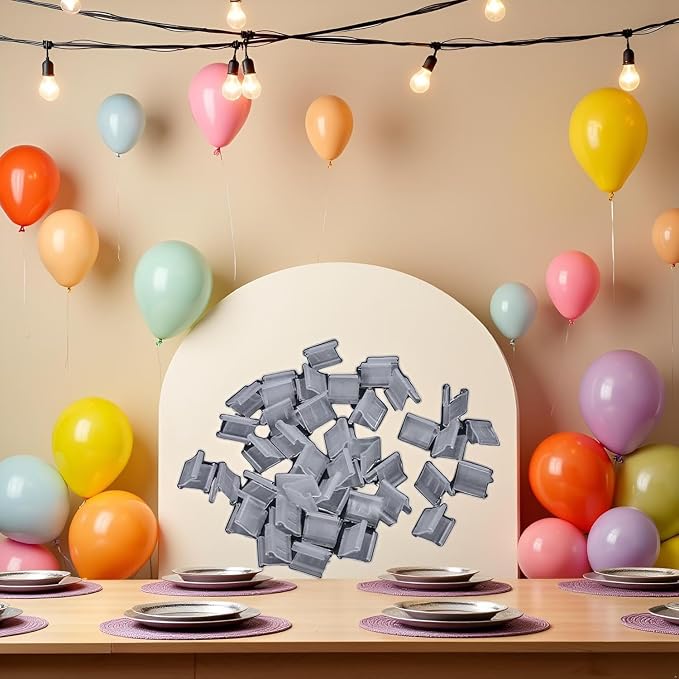 100 Pcs Transparent Balloon V-shaped Clip Plastic V-shaped Balloon Clip Wedding - Image 9