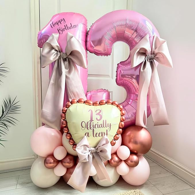 Pastel Pink 10 Balloon, Light Pink 10 Balloons Number, 40 Inch Helium Foil - Image 6