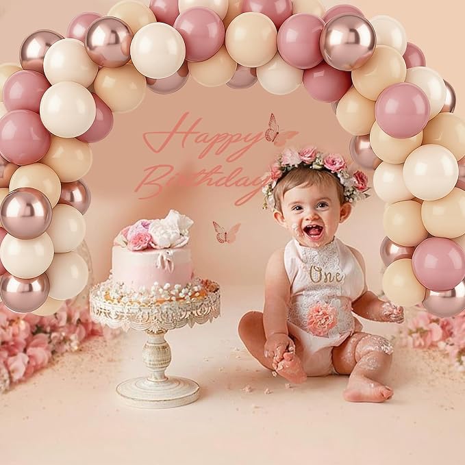 Patimate Retro Blush Pink Balloons Set - Image 2