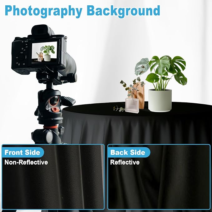 Black Photography Backdrop for Photoshoot, 10x10 FT | Versatile Studio Photo - Image 6