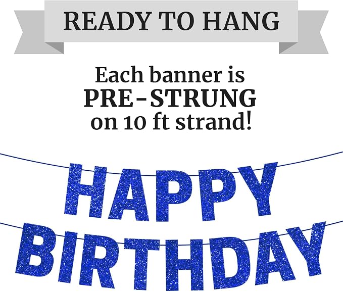 Pre-Strung Happy Birthday Banner - Image 3