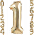Champagne Gold 1 Balloon, 40 Inch Light Gold Number 1 Balloon Big Foil Mylar by BBPOOL
