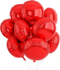 20PCS Red Round Shaped Balloons, 18 Inch Round Foil Balloon, Round Aluminum by Paready