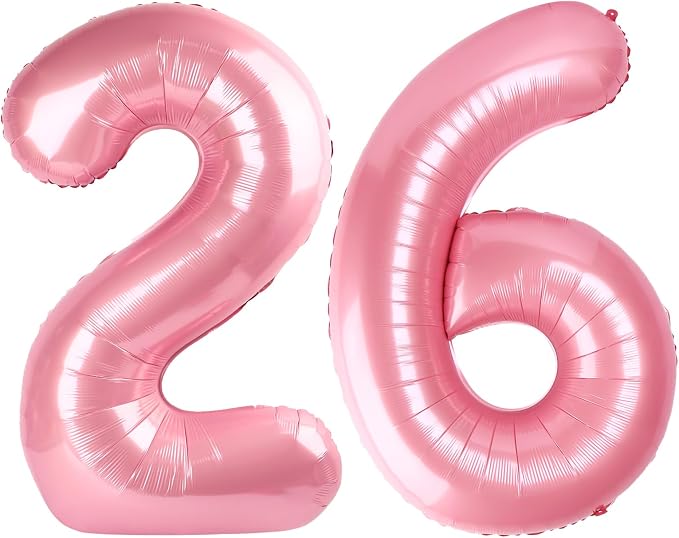 Number Balloons Pearl Pink 26 Balloon 40 inch by Enyeopd