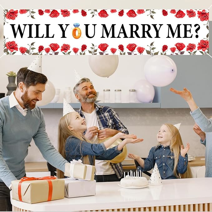 Will You Marry Me Banner Wedding Decor Banner Decorations Hanging Sign | - Image 3
