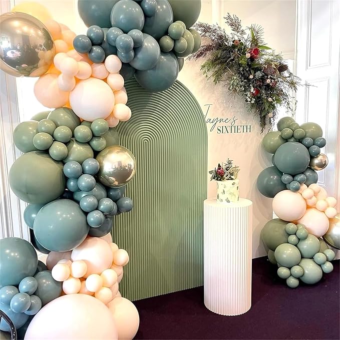 Dusty Blue Sage Green Balloon - Image 3