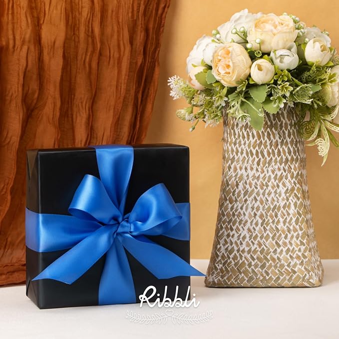 Ribbli Royal Blue Double Faced Satin Ribbon, 1-1/2” x Continuous 25 Yards - Image 4