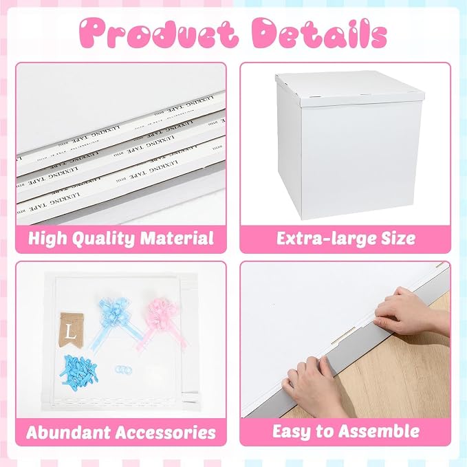 28in Giant Gender Reveal Gift Box - Image 3