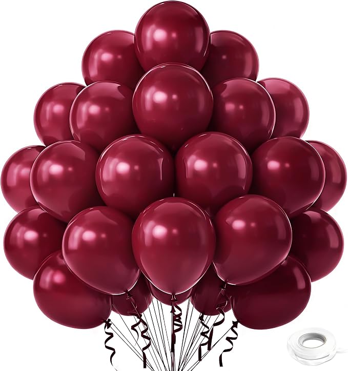 Dark Red Balloons, Baby Shower, Anniversary, Graduation, Wedding Decorations by GoldenParty