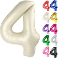 Cream Number 4 Balloon 40 Inch by IWERP