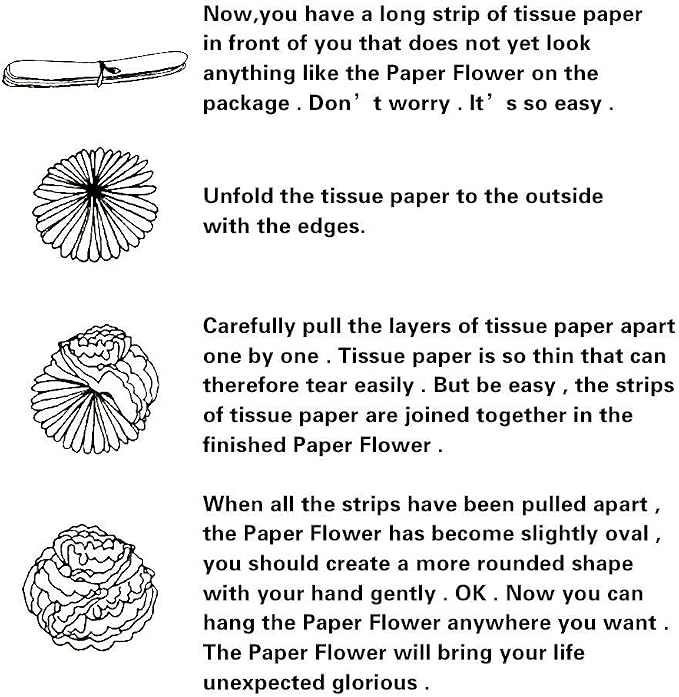 Tissue Paper Pom Poms, Recosis Paper Flower Ball - Image 6