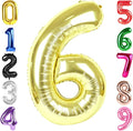 40 Inch Light Gold Number 6 Balloon, Champagne Birthday Party Decorations | 40 by Hadoife