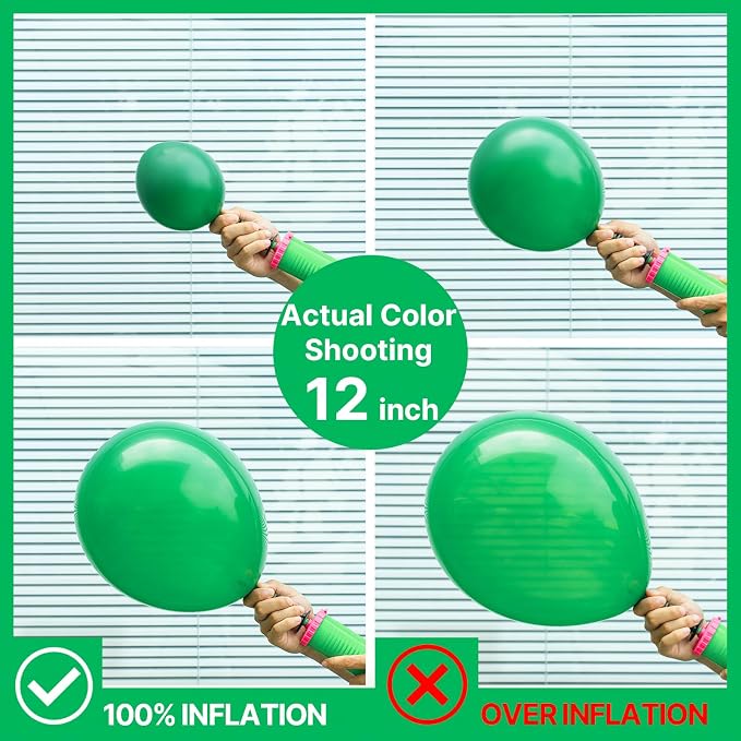 PartyWoo Green Balloons 101pcs Green Latex Helium Balloons 12 Inch | Birthday - Image 3