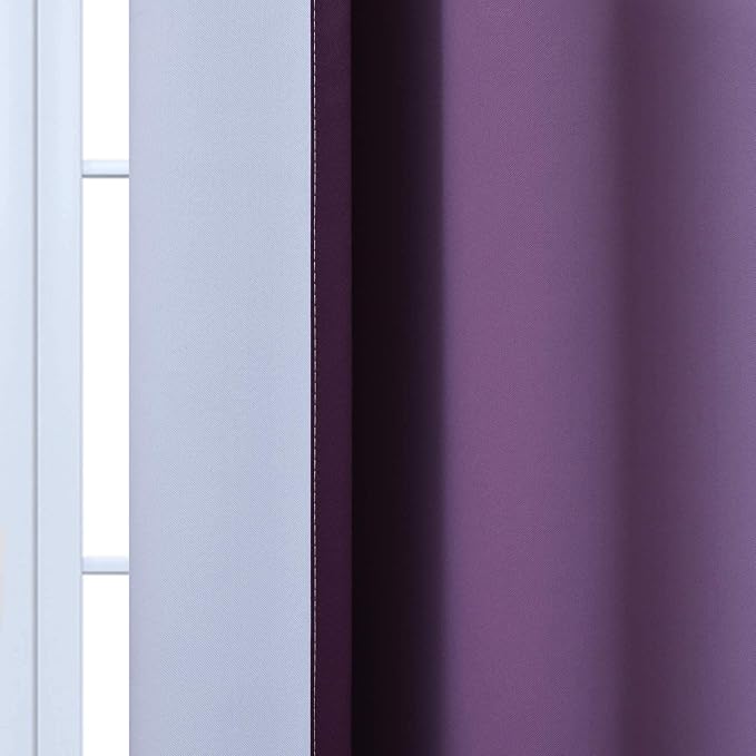 Yakamok Ombre Curtains Purple and Greyish White - Image 7