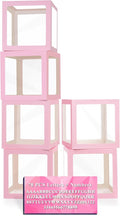 Pink Transparent Balloon Boxes, 6 Valentine's Day Baby Boxes by Lovelite