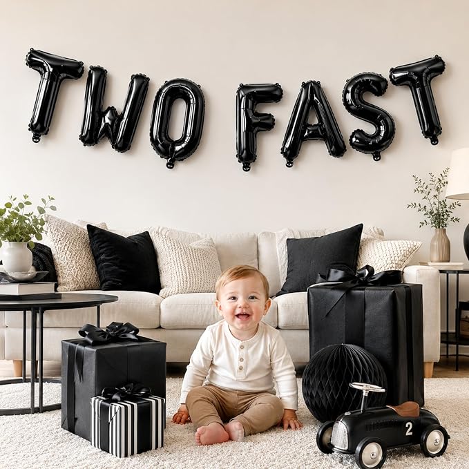 52 Pcs Black Letter Balloons 16 Inch Mylar Foil Alphabet Letters 2 Sets A- Z - Image 7