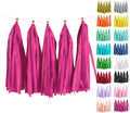 Fuchsia Tassel Garland 20 Pcs, Tissue Paper Tassels Garland Banner by ODDODDY