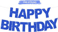 BEISHIDA Pre-Strung Glitter Blue Happy Birthday Banner Party Sign Decor | NO DIY by Beishida